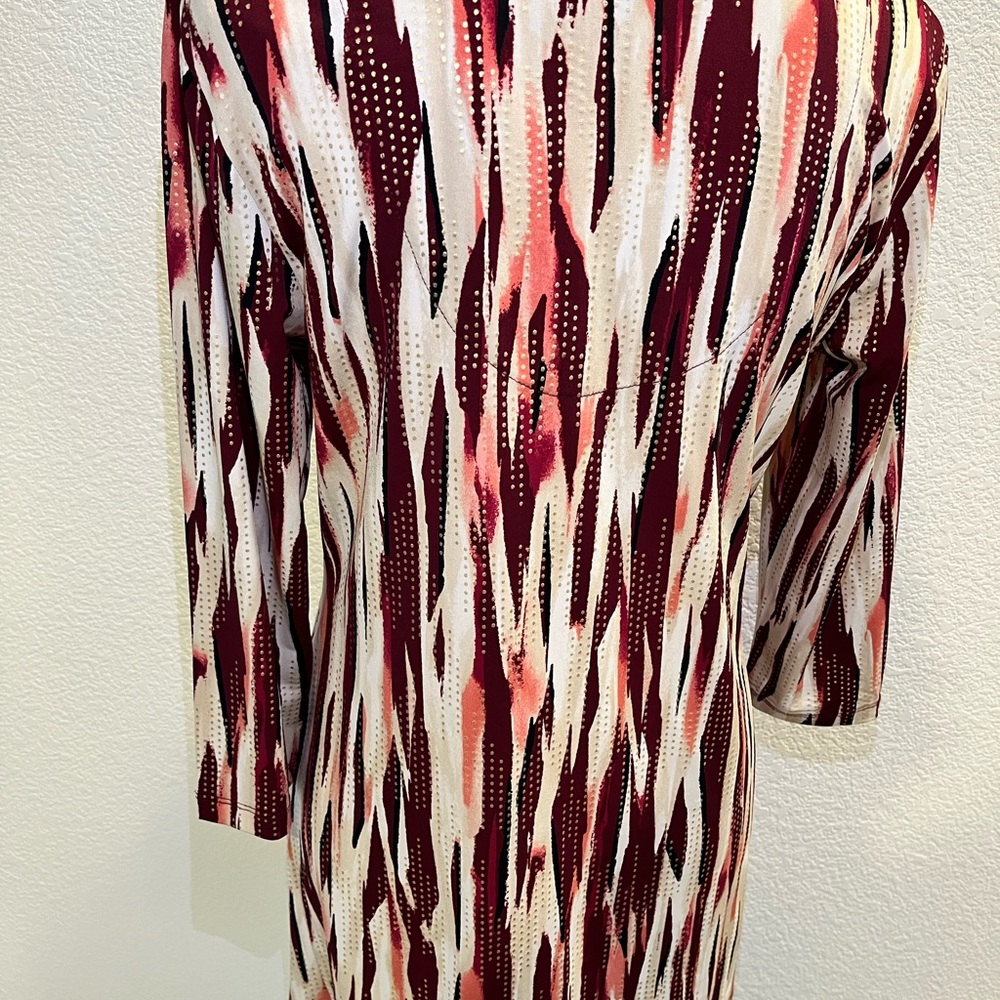 Jm Collection Size Small Tunic Top With Gold Tass… - image 3